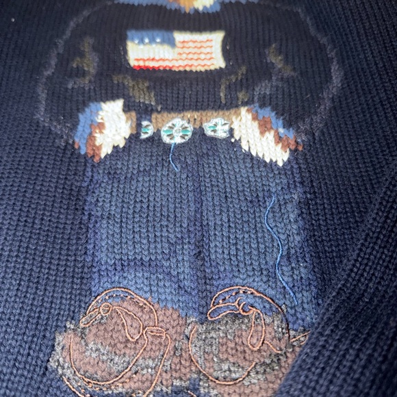 Polo Ralph Lauren Navy Sweater with Bear Design - Picture 2 of 9